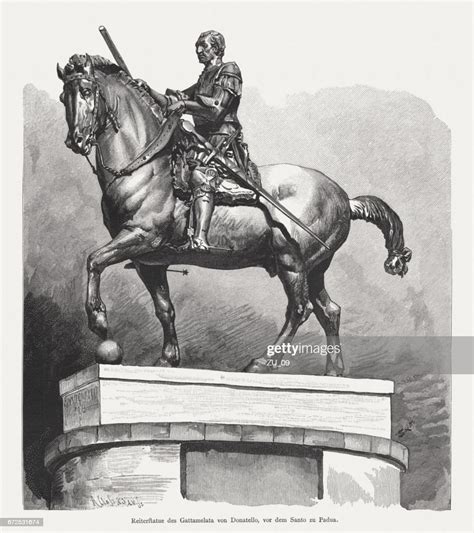 Equestrian Statue Of Gattamelata Sculpted By Donatello Padua Italy High