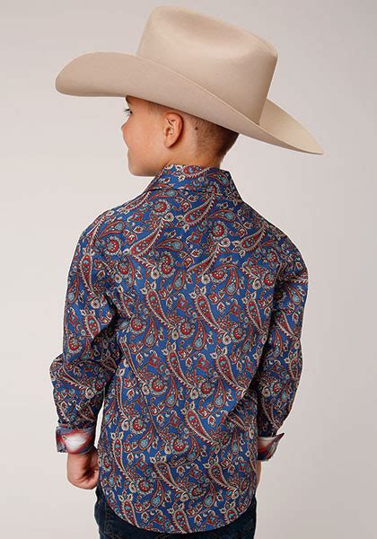 Boys Western Cowboy Snap Shirt ~ INDEPENDENCE FOULARD