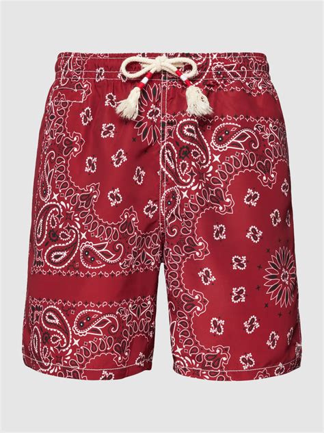 MC2 Saint Barth Badehose Mit Allover Print Modell CAPRESE Bordeaux