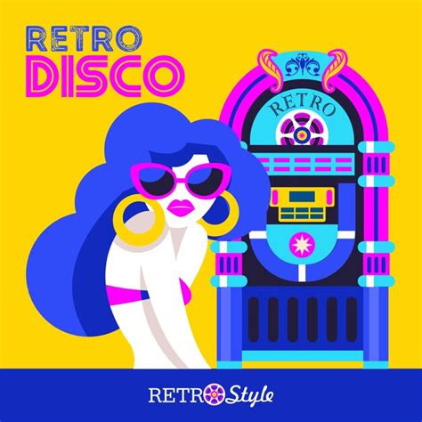 Fiesta Disco Retro Ilustraci N De Vector Colorido Cartel Hermosa