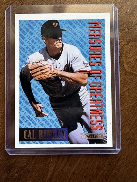 Topps Baseball Measures Of Greatness Gold Cal Ripken Nm Mint