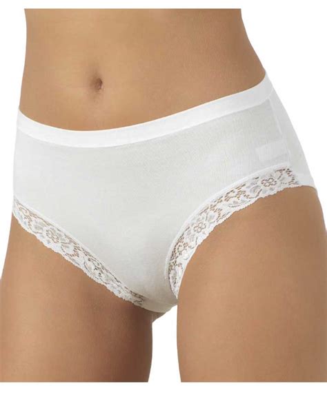 Risveglia I Sensi Slip Donna Cotone E Pizzo Vita Media Intimo D