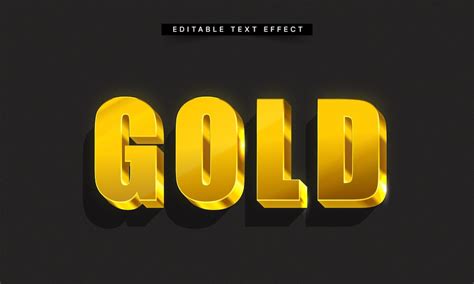 Premium Vector 3d Golden Text Effect