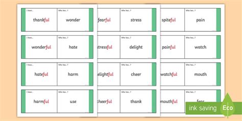 Suffix Loop Cards Ful Lehrer Gemacht Twinkl