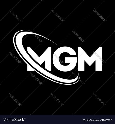 Mgm logo letter design Royalty Free Vector Image