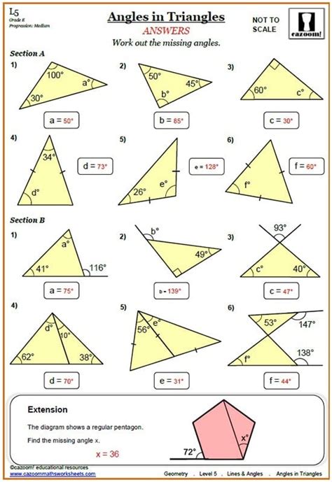 Interior Angles Worksheet