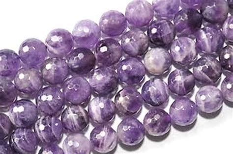 B Mm Lavendel Amethyst Kugeln Strang Facettiert