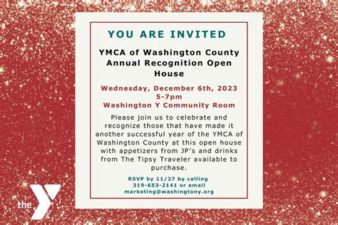 YMCA Open House Recognition, YMCA of Washington County, December 6 2023 | AllEvents.in