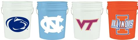 Home Depot Select 5 Gallon Buckets With College Team Logos Only 294