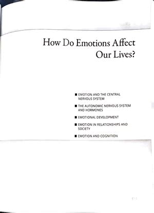 Reaction Paper Emotion Theory Psy Emotion Professor Nick