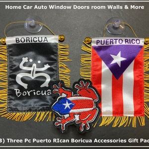 2pc Puerto Rico Flag Sticker Decal Automobile & Home Decoration Mini ...