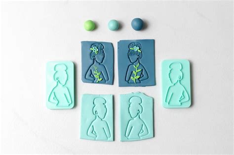 Polymer Clay Stamp Woman Figure Stamp D Printed Clay Stamp Etsy