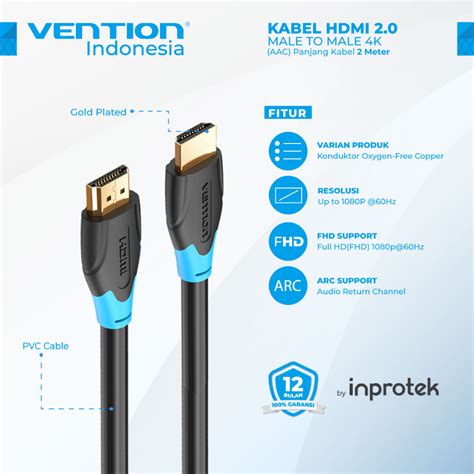 Jual Vention AAC Kabel HDMI 3D V2 0 4K HDR UHD High Speed Quality