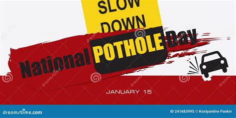 Card National Pothole Day Stock Vector Illustration Of Design 241683995