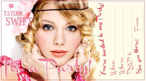 Free Printable Taylor Swift Invitations Taylor Swift Party Supplies And Ideas Pinterest