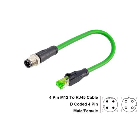 M12 Ethernet Connector Ethernet Cable M12 To Rj45 Cable Adapter X Coded D Coded