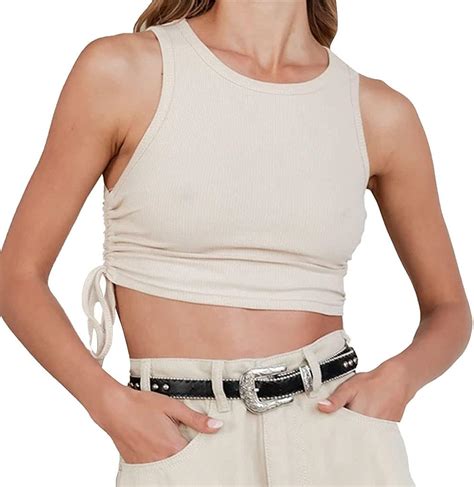 Crop Tops Damen Sommer Teenager Mädchen Stricken Spagehtti Träger Top