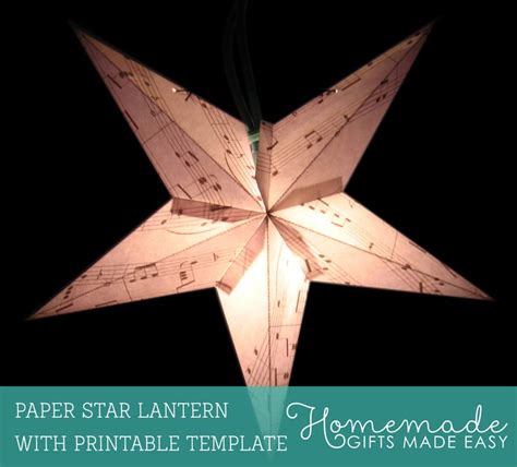 paper star lantern printable template  instructions