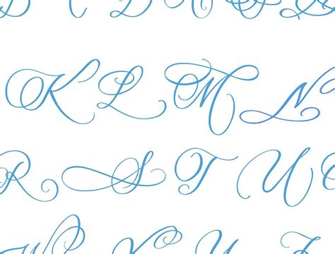 Formal Calligraphy Alphabet A Thru Z Hand Lettered Cut File Limited