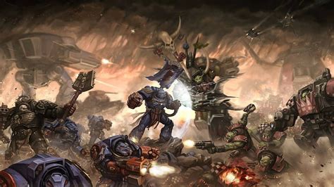 Online Crop Hd Wallpaper Warhammer Mech Ork Battle Space