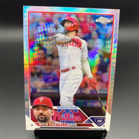 Topps Chrome Nick Castellanos Prism Refractor Philadelphia