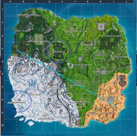 Mapa Temporada 7 Fortnite Con Nombres Desafíos De La Semana 1 De La