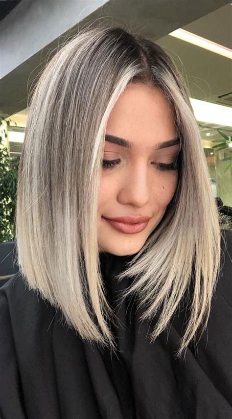 Trendy Lob Haircuts Hairstyles In Smokey Blonde Lob