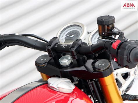 Modifica Manubrio Alto Kit Completo Con Riser 28mm Per TRIUMPH THRUXTON