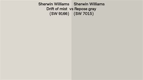 Sherwin Williams Drift Of Mist Vs Repose Gray Side By Side Comparison