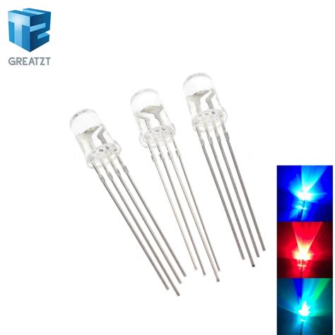 Pcs Mm Rgb Led Common Cathode Tri Color Emitting Diodes F Rgb