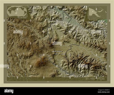 Western Highlands Province Of Papua New Guinea Elevation Map Colored