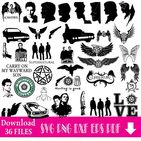 Supernatural Svg Supernatural Silhouette Winchester Svg Etsy UK