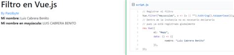 Filtros En Vue Js Tutorial Con Ejemplos Parzibyte S Blog