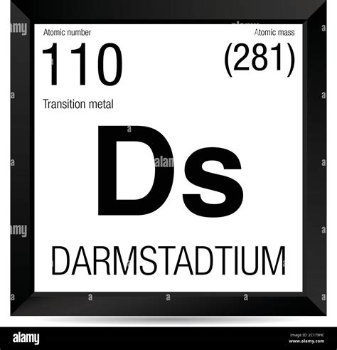 Darmstadtium Symbol Element Number Of The Periodic Table Of The