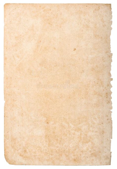 Old Textured Paper Sheet Edges Isolated Stock Photo Image Of Worn