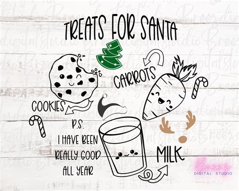 Santa Tray Svg Cookies For Santa Tray Svg Dear Santa Cookies And Milk