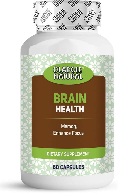 Oladole Natural Brain Booster 60 Capsules With Ginkgo Biloba And Bacopa Monnieri Extract For