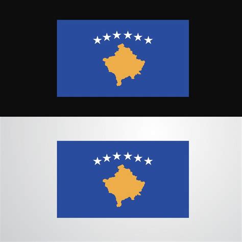 Kosovo Flag Banner Design 14209452 Vector Art At Vecteezy