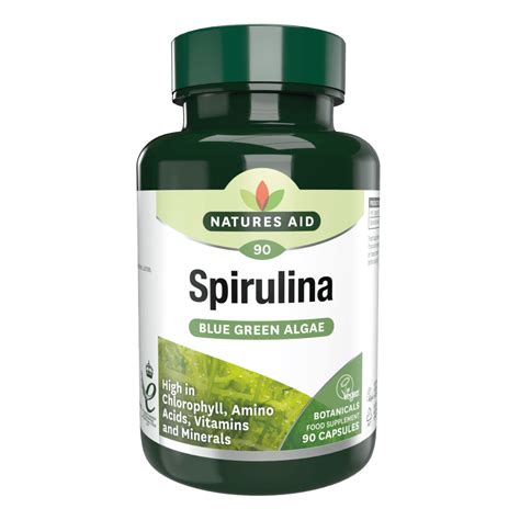 Organic Spirulina Capsules Natures Aid