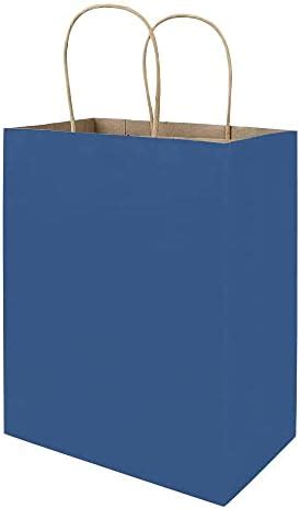 Amazon Each 50 Pack Medium Blue Orange Kraft Paper Gift Bags