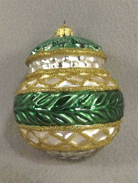 Fitz Floyd Classics Christmas Greg Ball Motif Glass Ornament Boxed Hand Painted Ebay Fitz