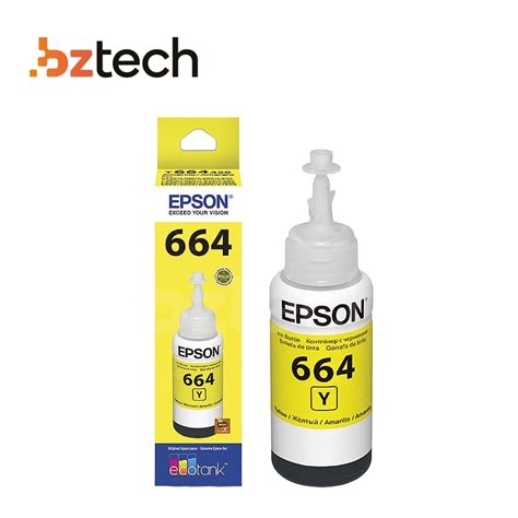 Refil De Tinta Original Epson Amarelo T Ml Bz Tech