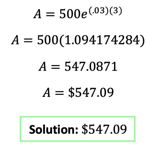 Continuously Compounding Interest Formula Math Lessons