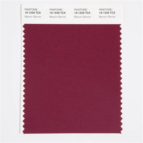 Pantone 19-1529 TCX Swatch Card Maroon Banner – Design Info