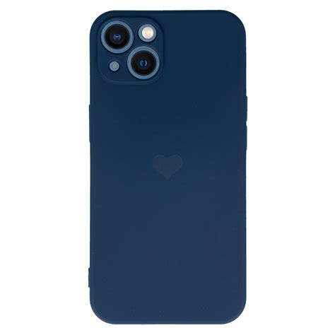 Vennus Silikonové Pouzdro Se Srdcem Pro Iphone 14 Design 1 Navy Promobilycz