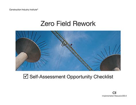 field rework  assessment opportunity checklist