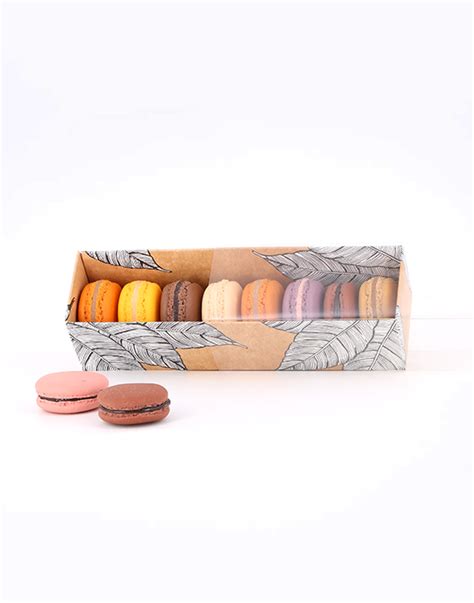 Bo Te Macarons Emballage Pour Macarons D Cor V G Tal Imitation Kraft