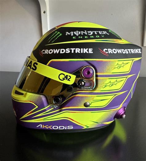 Lewis’ 2023 helmet 1/2 scale delivered today :) : r/lewishamilton