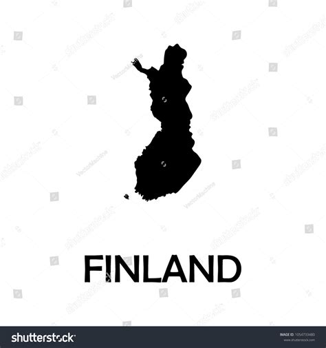 High Detailed Vector Map Finland Stock Vector Royalty Free