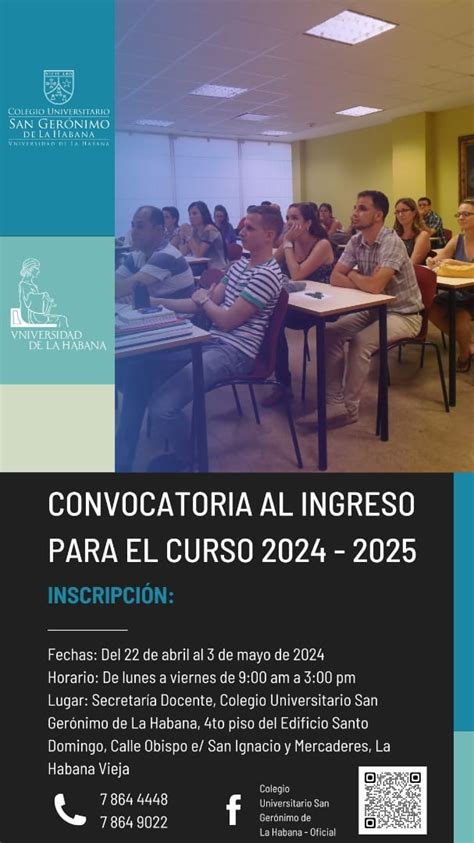 Convocatoria De Ingreso Al Curso 2024 2025 Del Colegio Universitario